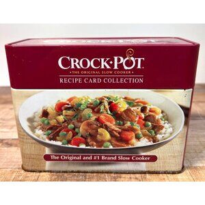 Crock-Pot Recipe Card Collection In Red Tin - Organized Meal Ideas